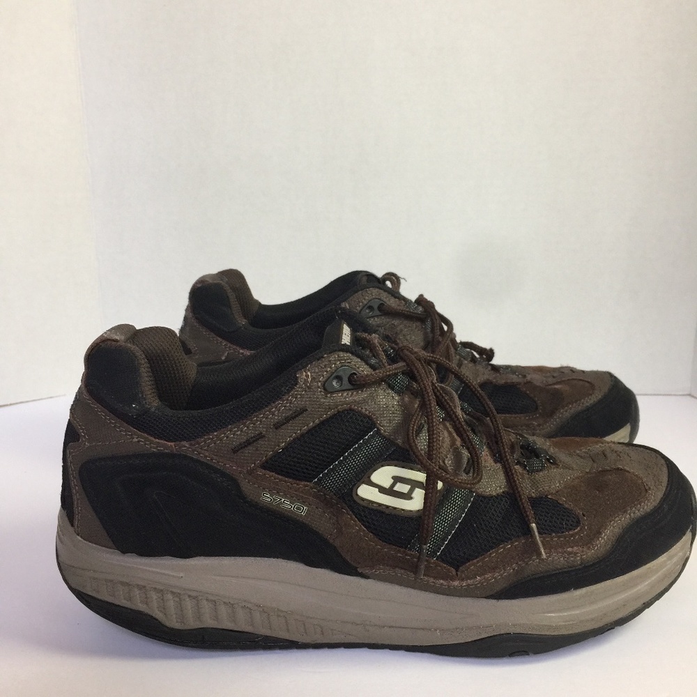 Skechesr Mens Sz 9.5 Shape up Brown Shoes